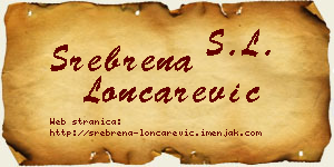 Srebrena Lončarević vizit kartica